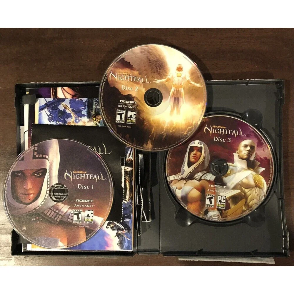 Guild Wars Nightfall PC Game: Epic Fantasy MMORPG Adventure Online Poster CD-ROM